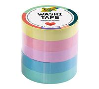 Folia Ruban adhésif Washi-Tape UNIPASTEL papier de riz pastel 10 m x 10 mm kit de 5