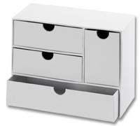 folia 3317 Commode en Carton avec 4 tiroirs Blanc 21 x 9,5 x 16 cm
