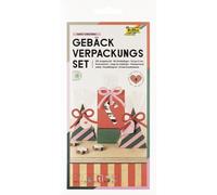 folia 48206 - Kit d'emballage pour pâtisseries SWEET CHRISTMAS, 6 sachets cadeaux au design de Noël avec étiquettes, 6 fils chenille de 40 cm inclus, pour bonbons et pâtisseries