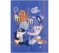 folia 69027 - Chemise de rangement A3, SEA YOU | Porte-dessins en papier FSC mix avec finition pelliculée, pochette en carton solide avec élastique