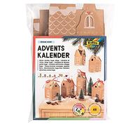 Folia 9385 - Hygge Dorf - Calendrier de l'Avent - 24 boîtes à suspendre ou à poser - Idéal comme cadeau et spéciale décoration de Noël - Réutilisable - Multicolore