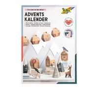 folia 9388 - Kit de bricolage pour le calendrier de l'Avent "VILLAGE IN THE SNOW", kit DIY de 113 pièces, ville dans la neige