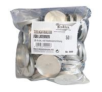 folia 999 Lot de 50 photophores pour lanternes avec Support, Argenté