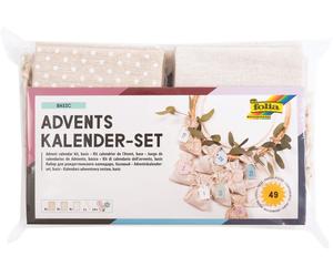 folia Advent Calendar Set, Basic with Motif Print, Approx. 10 x 13 cm, 24 Natura