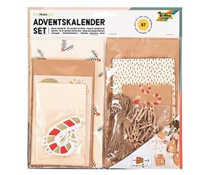 folia Falala 9383 9383 Kit de bricolage pour créer un calendrier de l'Avent personnalisé avec des sacs cadeaux élégants Multicolore