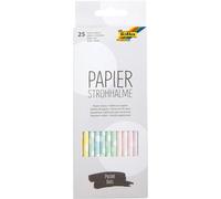 Folia Paille en Papier Pastel Dots, Longueur : 200 mm Noir