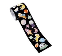 folia 27103 - Rouleau de Stickers Space Safari, Set de 320 Autocollants, 4 m de Long avec différents Motifs Autocollants
