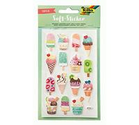 Folia Soft Sticker Tropical, autocollant en mousse de idealé qualité avec finition en film chaud, 28 couleurs assorties, idéal pour décorer des cartes de vœux, des travaux manuels et du scrapbooking