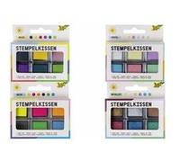 Tampon encreur set 'Fluo', 6 couleurs assorties