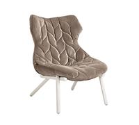 Foliage Fauteuil velours Kartell Rosa - 8058967271676