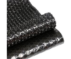 Folie solaire 600 × 400 cm noire avec chambres à air pour chauffage et couverture de piscine