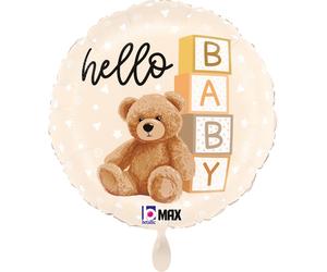 Folienballon de 45cm Hello Baby Teddy Bear