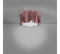 Folio Plafonnier moderne à 1 lumière en Polilux Metallic Pink D60 Italy