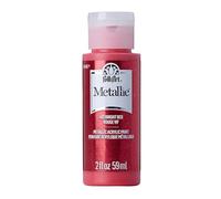 FolkArt Metallic Acrylic Paint in Assorted Colors (2 oz), 6102, 2 Ounce Bright Red