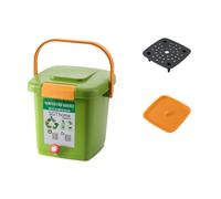 Folpus Bac à compost d'intérieur avec couvercle, conteneur de compostage, boîte à compost pour jardin, cour, extérieur, 10l