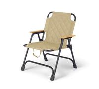 Folpus Chaise de Camping Pliable Chaise de Jardin Chaise de Pelouse Fauteuil Extérieur avec Rembourrage Matelassé et Accoudoirs Bois Structure Tubulaire, Kaki