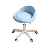 Folpus Chaise de Coiffure Réglable Chaise de Maquillage Fauteuil Seau Chaise à roulettes Chaise d'Intérieur Assise Confort Quotidien Coussin Rembourré, Bleu Lac