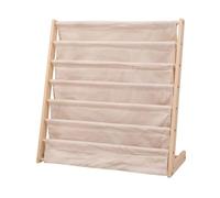 Folpus Étagère à Livres Enfant Bibliothèque Enfant Organisateur Rangement Présentoir Design Gain de Place avec 4 Niveaux d'Exposition Adaptée aux Chambres, Petit, Blanc Cassé