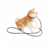 Folpus Figurine Chien Japonais Fidèle en PVC avec Laisse Amovible pour Étagère Bureau Tablette Voiture Décoration Intérieure Caau Anniversaire pour Amoureux s Chiens, Color to 1