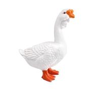 Folpus Figurine d'animal de ferme réaliste et unique, idéale pour une décoration artistique ou un usage éducatif. À poser sur une table ou dans une, Oie Blanche