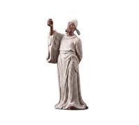 Folpus Figurine en Céramique Statue Personnage Statuette Sculpture Artisanale Profil Savant Chinois des Traits Élégance Discrète Taille Compacte Adapté, Ziqi