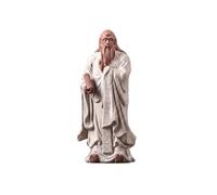 Folpus Figurine en Céramique Statue Personnage Statuette Sculpture Artisanale Profil Savant Chinois des Traits Élégance Discrète Taille Compacte Adapté, Lao Tseu