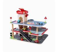 Folpus Garage en Bois 3 Niveaux Marquages Rtiers Garage à Ascenseur Ponts Circulation Parking en Bois pr Enfants