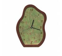 Folpus Horloge Décorative Analogique Silencieuse Horloge en Bois X and Chambre à Ccher, Style B