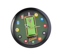 Folpus Horloge Murale à Boule de Billard, Horloge Murale silencieuse de 11,6 Pouces, décoration Murale, Horloge de Table de Billard pour Jeu de Snooker, Noir