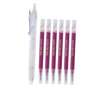 Folpus Marqueur Tissu Effaçable à La Chaleur Stylo Marquage Tissu Pinceau Couture Tailleur avec 6 Recharges Matériau PP Prise en Main Précise Adapté, Rouge