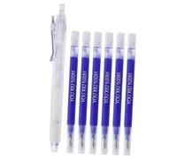 Folpus Marqueur Tissu Effaçable à La Chaleur Stylo Marquage Tissu Pinceau Couture Tailleur avec 6 Recharges Matériau PP Prise en Main Précise Adapté, Bleu