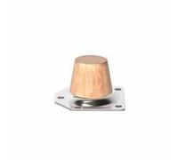 Folpus Pied Meuble en Bois Connexion Filée Soli, Pieds Remplacement pr Meubles, Bricoleurs, 5CM