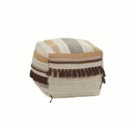 Folpus Pouf Carré de Sol Coussin Ottoman Tabouret Repose Pieds Siège Cube Garnissage Housse Tissée Douce Adapté au Salon Chambre Détente Accueil Visiteurs, 42 42 33cm, Couleur Unie