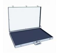Folpus Présentoir Pliant Aluminium Meuble Vitrine Pliant Surface d'Affichage Acrylique Claire Caisse de Transport 18L Présentation Soignée Adapté aux Marchés, Array, Argent, 60 50 7.5