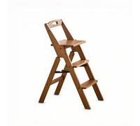 Folpus Siège Escabeau Pliant Tabouret Échelle Marchepied Banc Base Stable et Dossier avec Prise Transformable en Siège Confortable Pliable pour Rangement Simple Adapté à la Cuisine Salon Chambre