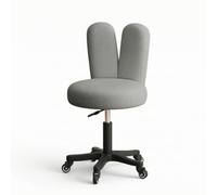 Folpus Siège Roulant Tabouret Roulant Chaise Pivotante Fauteuil Basculant avec Dossier 27cm Ergonomique et Assise Épaisse roulettes Souples Cadre Blanc, Blanc