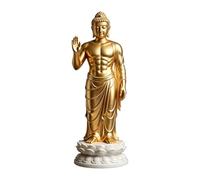 Folpus Statuette Bouddha mus igurine Bouddha décorative et polyvalente, sculpture bouddhiste pour la décoration la chambre ou du bureau, Style A