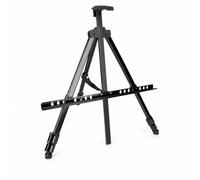 Folpus Support Chevalet d'Artiste Réglable avec Pince Supérieure et Pieds Ajustables Structure Métallique Pliable pour Toiles Planches et Présentations en
