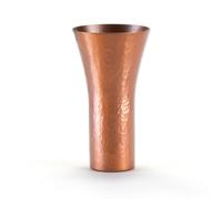 Folpus Vase en Cuivre Vase Métallique Vase Vase Décoratif Texture Façonnée à la Main et Forme Tapered Stable Support Élégant pour Fleurs et Pièce Sculpturale, Cuivre, Cuivre Brillant