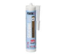 FOME FLEX Silicone Blanc pour Salle de Bain [310 ml] - Colmatage en Silicone Imperméable Professionnel pour Sanitaires - Colmatage Blanc pour Joints de Salle de Bain, Rigoles et Fenêtres.