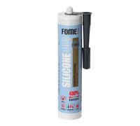 FOME FLEX Silicone Gris pour Salle de Bain [310 ml] - Colmatage en Silicone Imperméable Professionnel pour Sanitaires - Colmatage Gris pour Joints de Salle de Bain, Rigoles et Fenêtres.