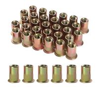 FOMGIIN 30 Pièces M3 écrous à Sertir, En Acier Au Carbone Galvanisé écrou Insert Riveter Manchon, Ronds Aveugles Insers Fileté Riveteuse, écrous à Rivets Flat Head Threaded Rivet Nuts