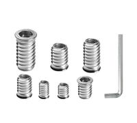 FOMGIIN Insert Fileté Bois M8x20mm, 40 Pièces Inserts D'écrou Borgne Ecrou Hexagonal, Douille Filetée Visser Insert Écrous à Metal Zinc Intérieur Manchons a Visse Vis Tête, pour Meubles en Bois