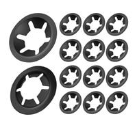 FOMGIIN Rondelle de Blocage M8 x 18mm, 15 Pièces Rondelles Metal de Blocage Clips de Fixation, Rondelles Circlip Rapide Pousser Fixations, Noir Acier 65Manganèse Circlips Rondelle