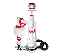 Fominaya TYF15-3G - mécanisme de chasse d'eau universel Tyfon15 3G, avec bouton-poussoir et robinet latéral extensible Fenix