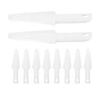 FOMIYES 10 Pièces Accessoire de Rechange Blanc pour Balai Plat en Plastique Grattoir et Brosse de Nettoyage Facile à Installer pour Sols en Marbre Cuisines et Salles de Bains