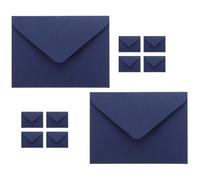 FOMIYES 10 Pièces Enveloppes Multifonctions en Papier Bleu Marine, Compactes et Décoratives, pour Cartes D'invitation et Accessoires de Festival, pour Mariages, Anniversaires et Fêtes