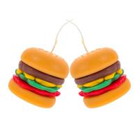 FOMIYES 2 Pièces Bougie Parfumée de Bureau en Cire de Burger Orange, Décoration de Bureau Rustique et Créative pour Festival ou Photo sur Table