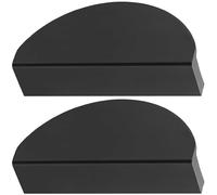 FOMIYES 2 Pièces Lot de Poignées de Meubles Poignée de Porte D'armoire Demi-lune en Aluminium Noir 64mm Élégante Toucher Confortable Cuisine et Chambre