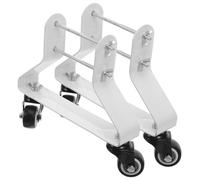 FOMIYES 2 Pièces Roues de Remplacement pour Radiateur à Bain D'huile, Support Mobile en Métal et Nylo avec Freins, Résistantes à L'usure, pour Chauffage Intérieur Facile à Déplacer